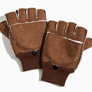 Urban Outfitters Convertible Faux Shearling Gloves